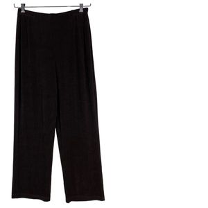 Chicos Travelers Sz 1 (Medium 8 10) Crop Pants Capris Brown Liquid Knit Stretch